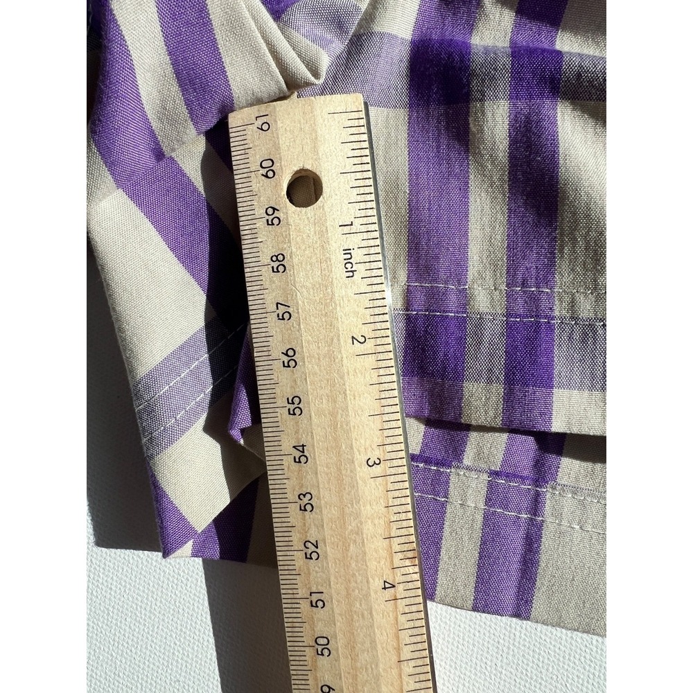 ADIDAS Shorts Womens 2 Purple Plaid Checked Stretch Golf Performance Chino - Picture 4 of 9